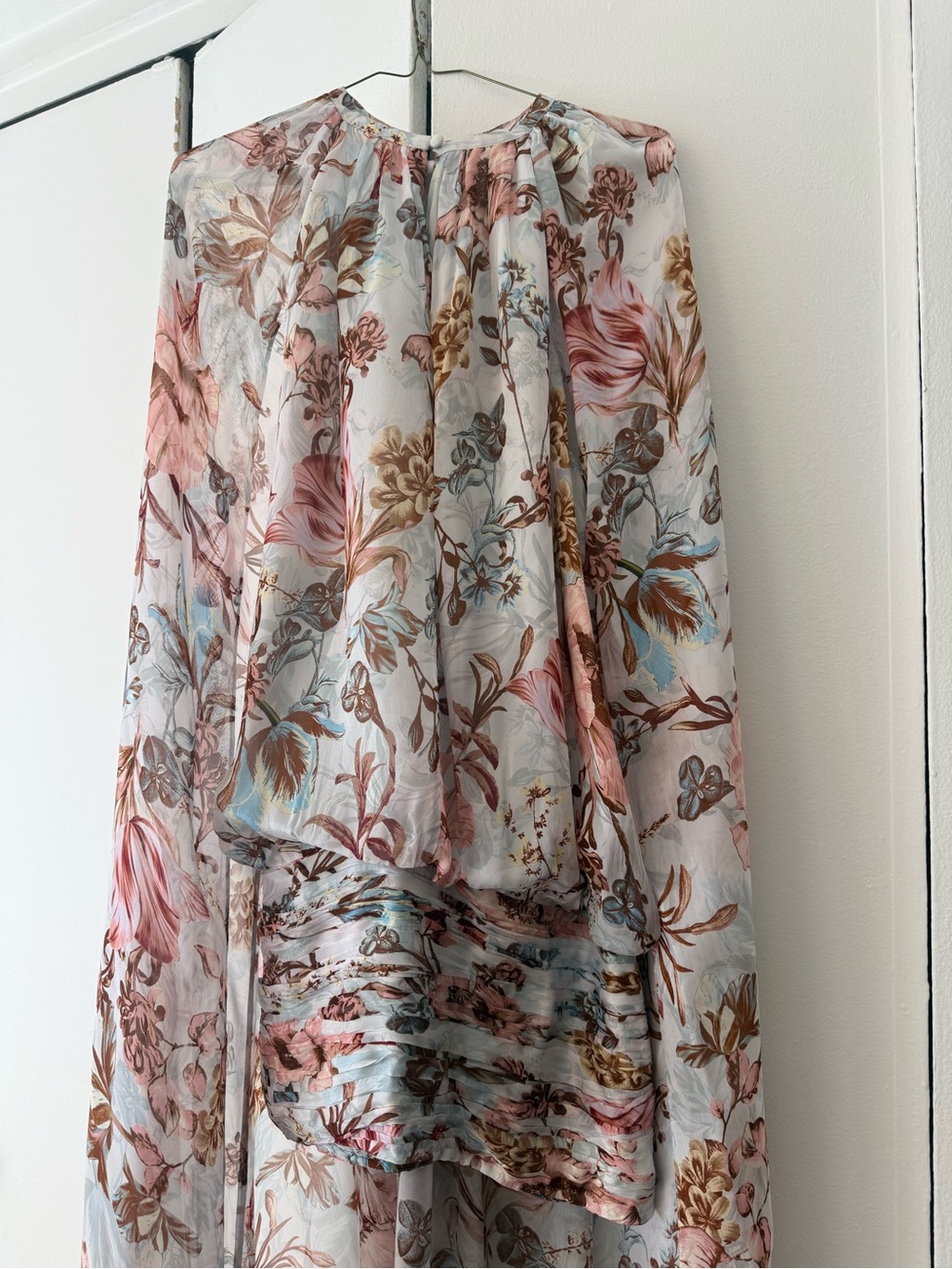 Hemant & Nandita Ezra Ruched Cape Mini Dress - Picture 7 of 10